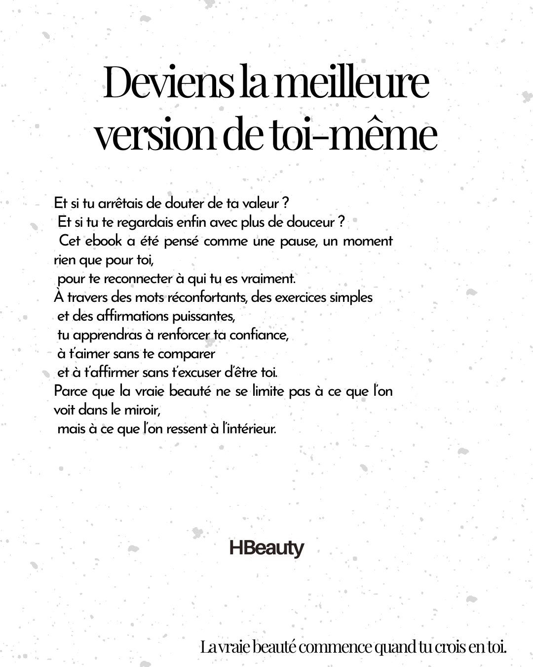 E-BOOK HBeauty - "Deviens la meilleure version de toi-même"